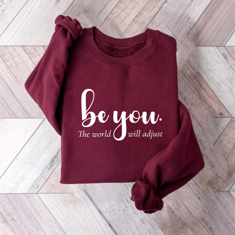 Damen Sweatshirt Inspirierendes Motiv Baumwolle Grau