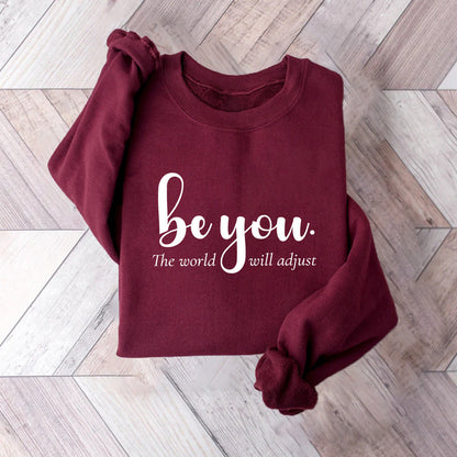 Damen Sweatshirt Inspirierendes Motiv Baumwolle Grau