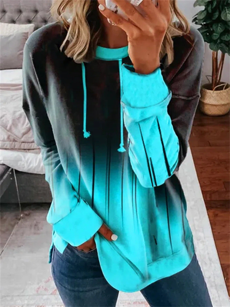 Damen Kapuzenpullover Farbverlauf Design Eveloria