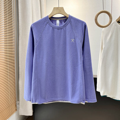 Damen Langarmshirt Strukturiertes Design Eveloria