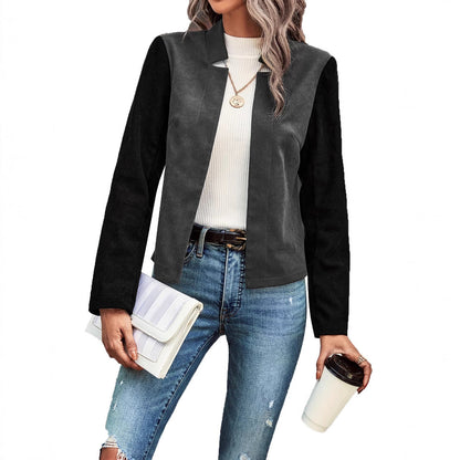 Damen Blazerjacke Stehkragen Elegant Eveloria