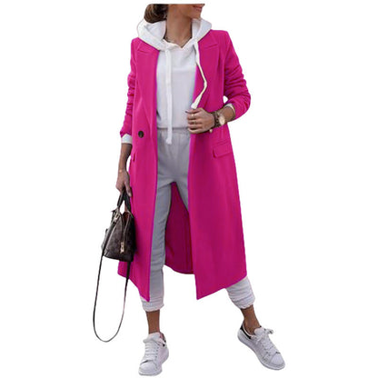 Damen Übergangsjacke Elegant Revers Taschen Eveloria