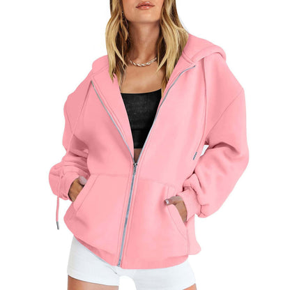 Damen Übergroße Kapuzenjacke Praktische Taschen Eveloria