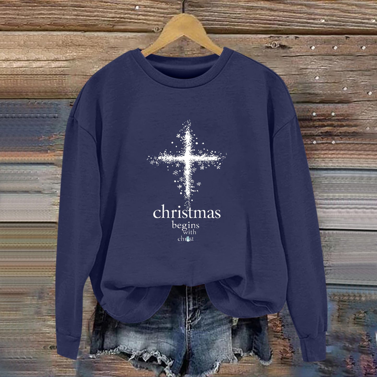 Damen Sweatshirt Christliches Motiv Weiches Innenfutter Eveloria