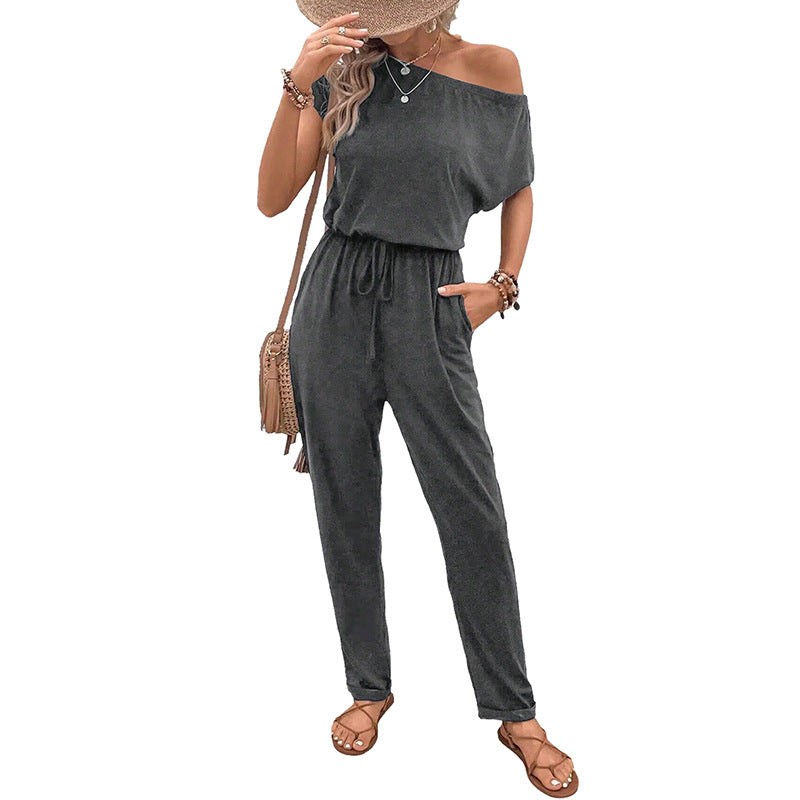 Damen Einteiler Off-Shoulder Elastisch Eveloria