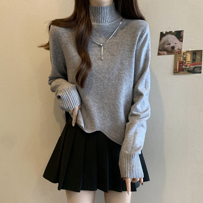 Damen Rollkragenpullover Lässiger Schnitt Eveloria