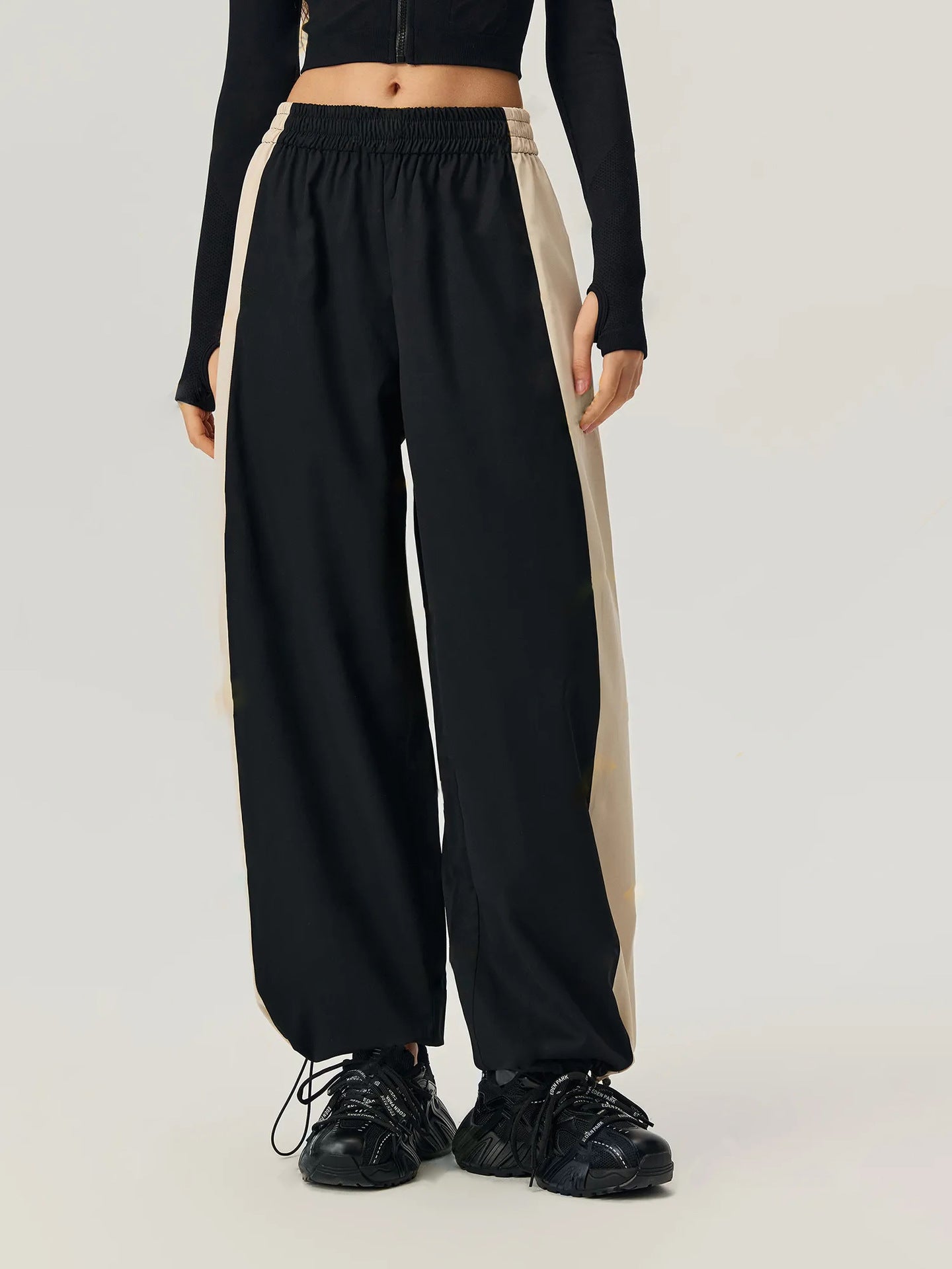 Damen Freizeithose Sportlich Mit Kontrastpanelen