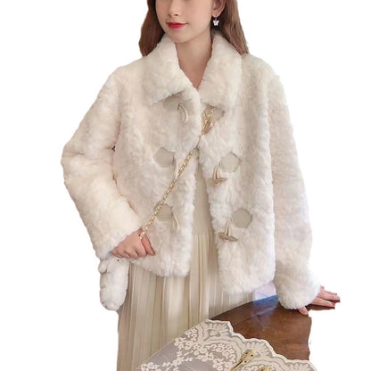Damen Kunstfelljacke Elegantes Design