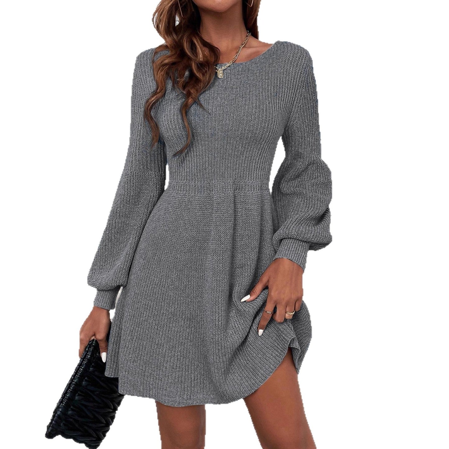 Damen Strickkleid Weites Schnitt Eveloria