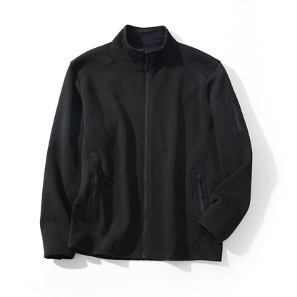 Eveloria Damen Fleecejacke Reißverschlusstaschen Hochkragen