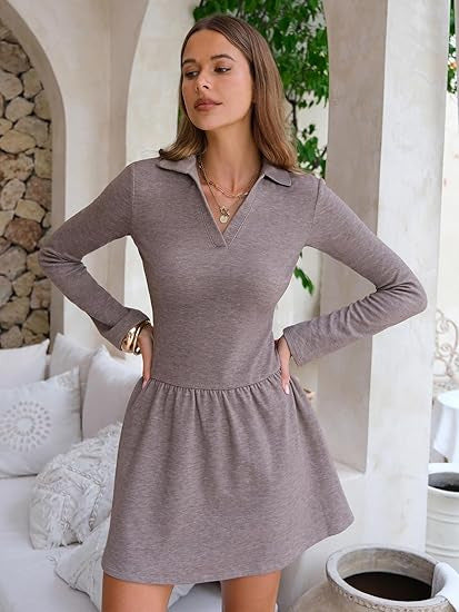 Damen Polo-Kleid Sportlich Eveloria