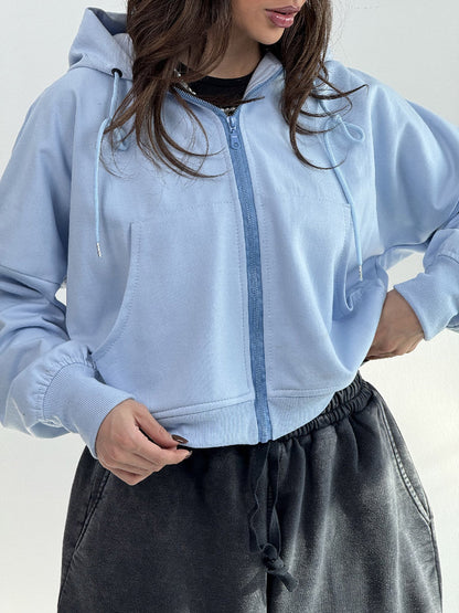 Damen Hoodie Lässig Weite Ärmel Eveloria