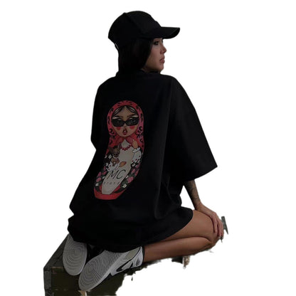 Damen Oversized T-Shirt mit Grafikdruck
