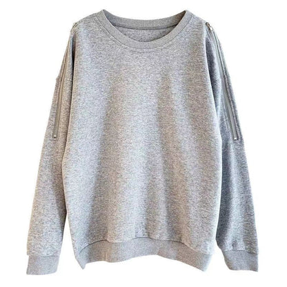 Damen Oversized Pullover Offene Schultern Modern