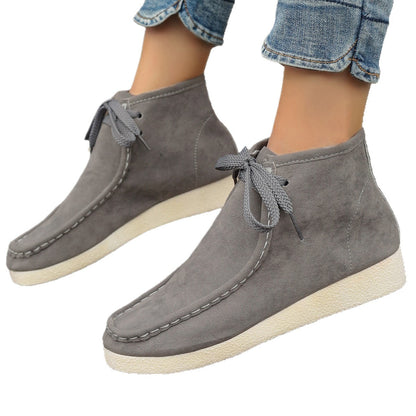 Damen Mokassins Wildleder Elastische Sohle Eveloria