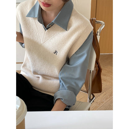 Damen Strickpullover V-Ausschnitt Feinripp Eveloria