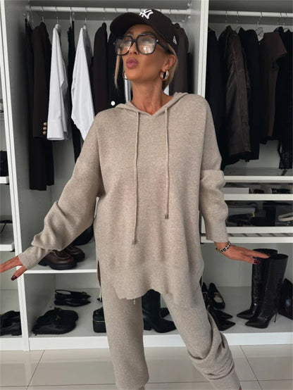 Damen Hoodie Jogginghose Set Bequem Eveloria