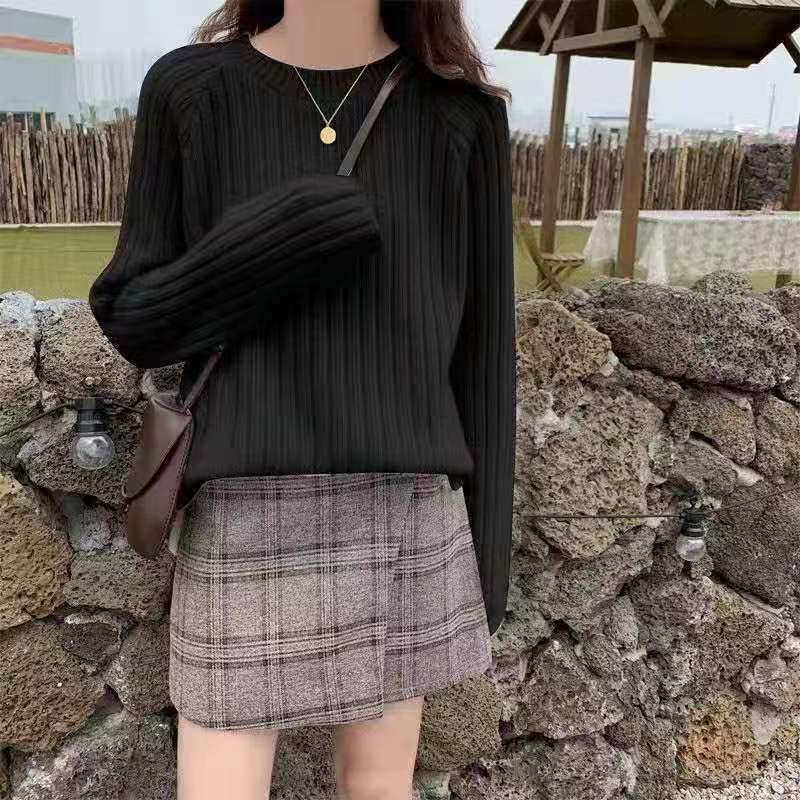 Damen Rippenstrickpullover Eveloria Gemütlich