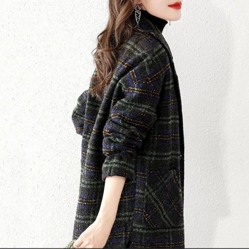Damen Karojacke Oversized Eveloria