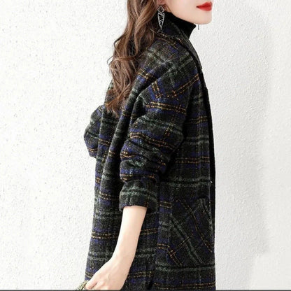 Damen Karojacke Oversized Eveloria