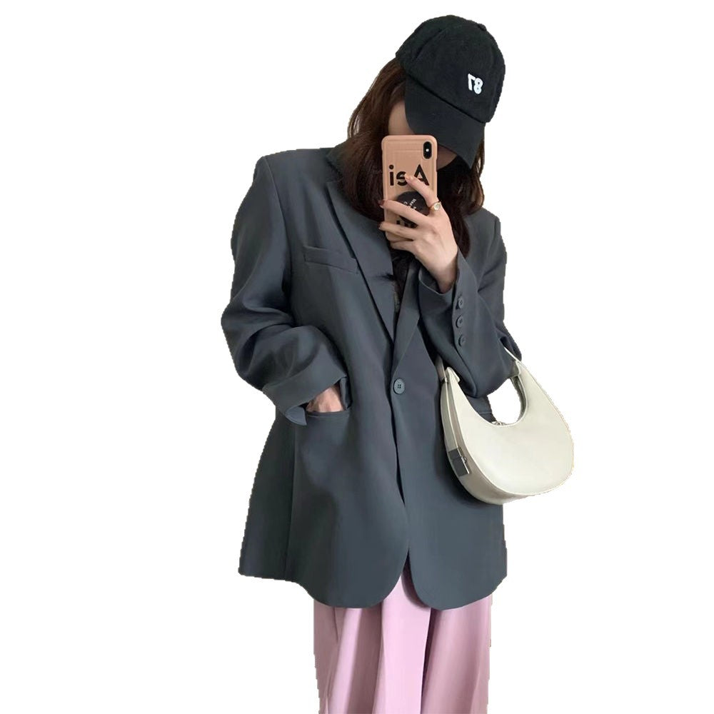 Damen Oversized Blazer aus Wolle mit Taschen Eveloria