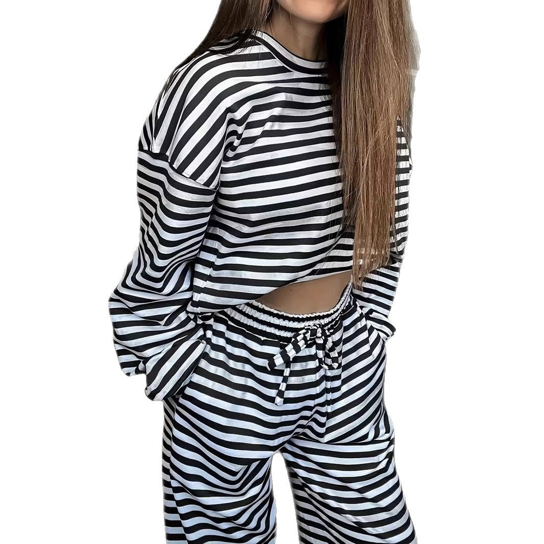 Damen Freizeit-Set Gestreift Eveloria