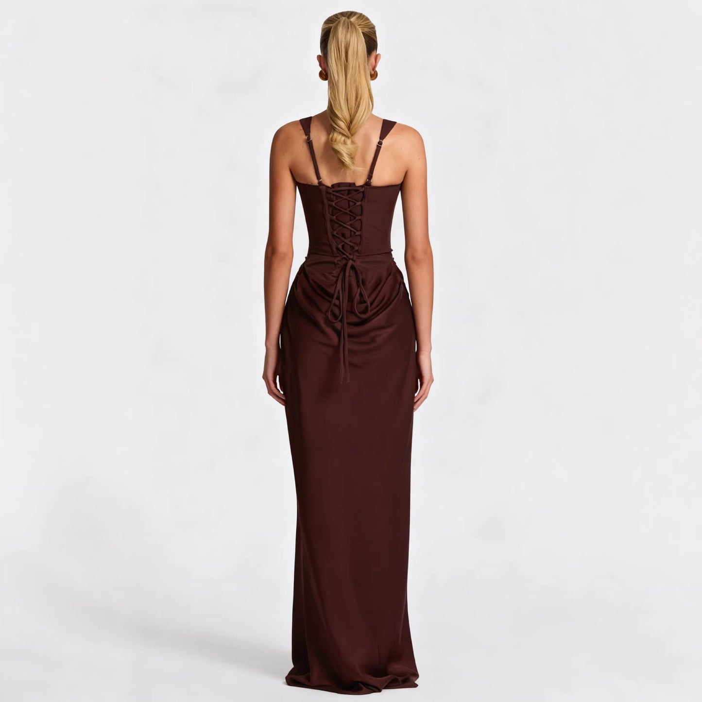 Damen Abendkleid Figurbetont Satin