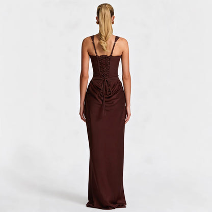Damen Abendkleid Figurbetont Satin