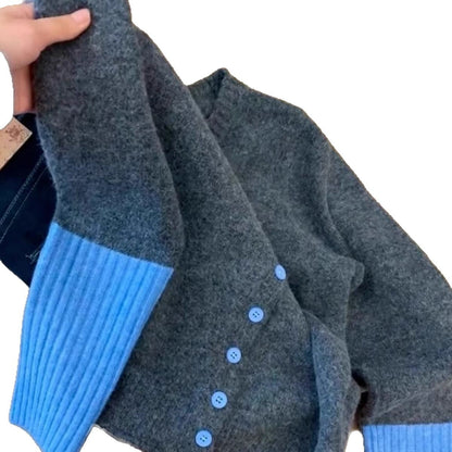 Damen Strickjacke Kuschelweich Baumwollmischung Modern