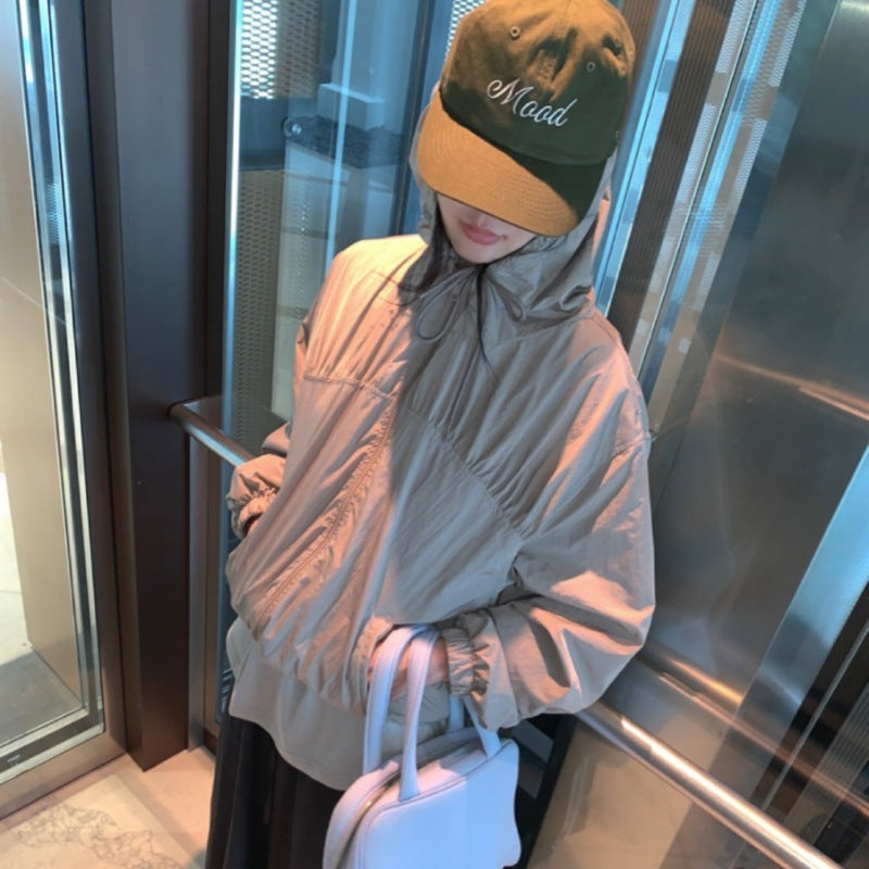 Damen Athletische Übergangsjacke Verstellbarer Kordelzug Eveloria