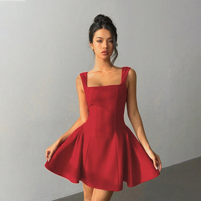 Damen Kleid Tailliert Quadrat-Ausschnitt Eveloria - Eveloria