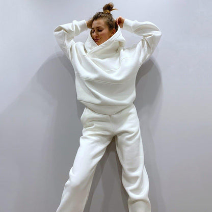 Damen Hoodie Jogginghose Set Weite Passform Bequem