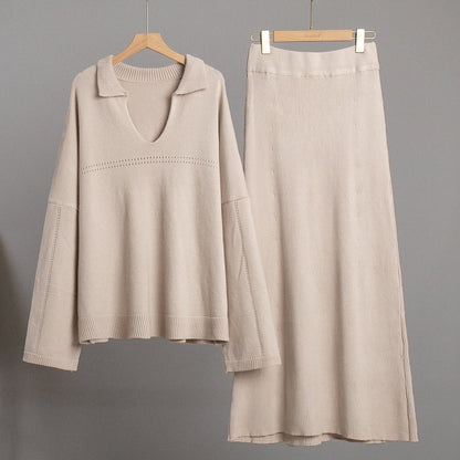 Damen Strickpullover Weich Lochmuster Anthrazit Eveloria