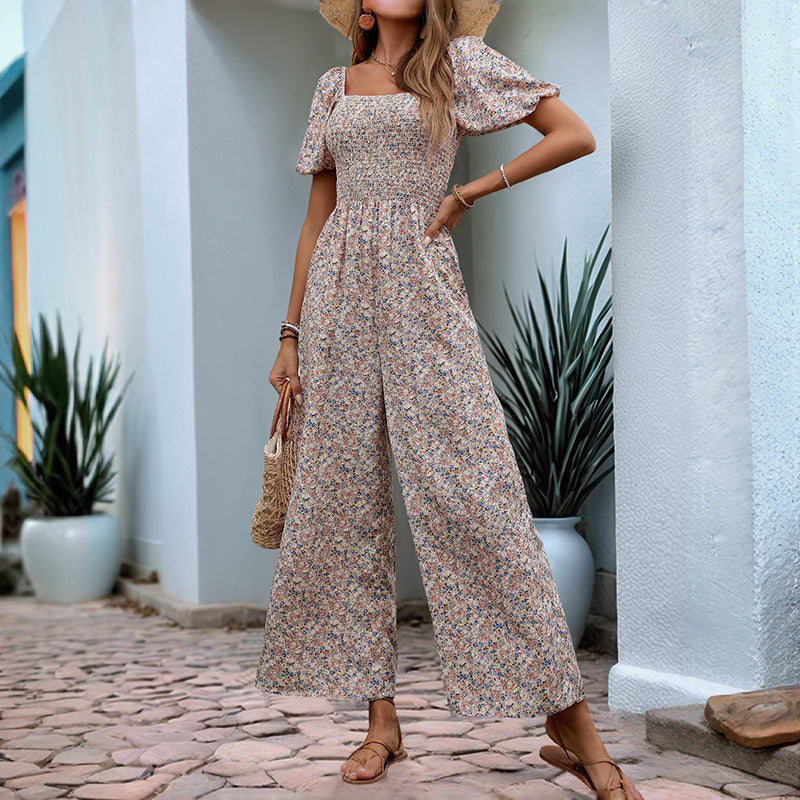 Damen Sommerkleid Luftig Rüschendetails Weites Bein Eveloria
