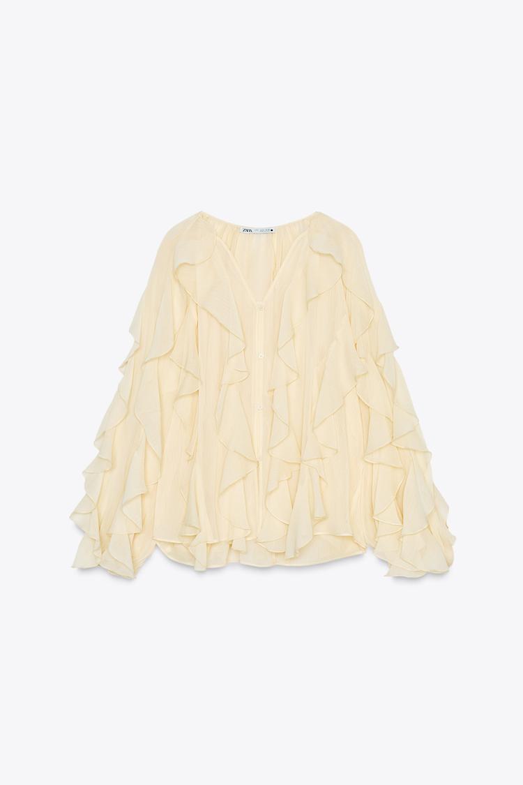 Damen Blusenoberteil Drapiert Bluse Eveloria