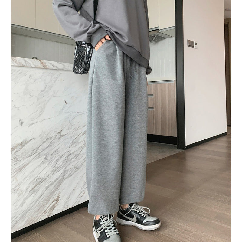Damen Sweatpants Elastische Bündchen Bequem Grau Eveloria
