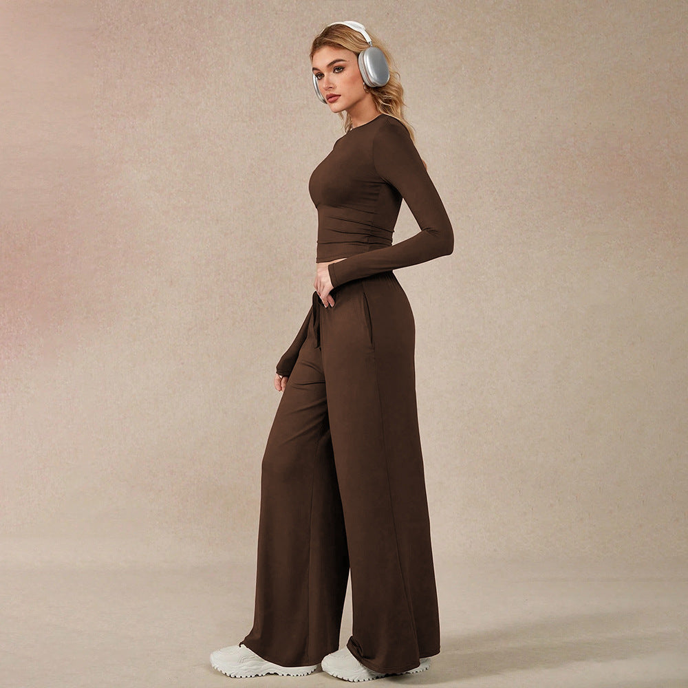 Damen Jogginganzug Weites Design Elastischer Bund Eveloria