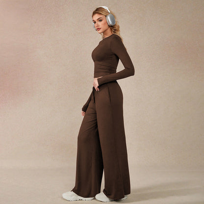 Damen Jogginganzug Weites Design Elastischer Bund Eveloria