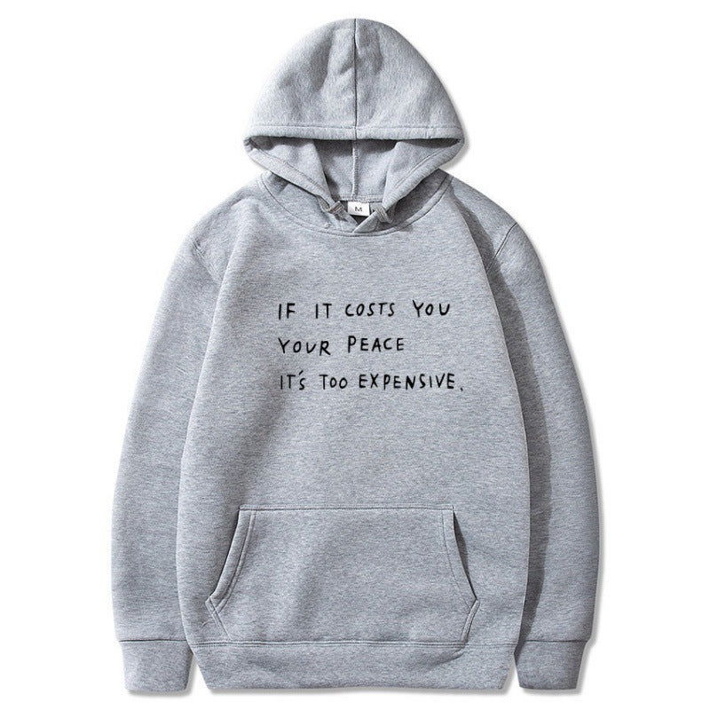 Damen Kapuzensweater Bequem Mit Spruch Grau
