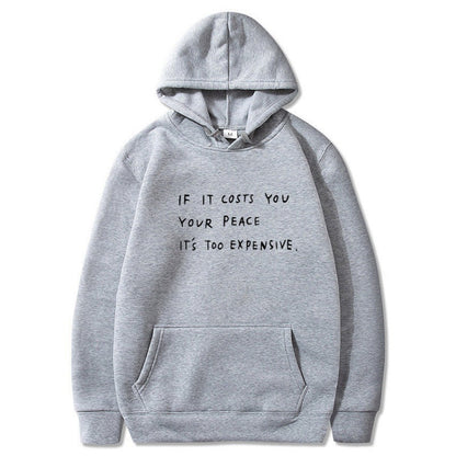Damen Kapuzensweater Bequem Mit Spruch Grau