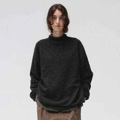Damen Strickpullover Hochgeschnitten Komfortabel Eveloria