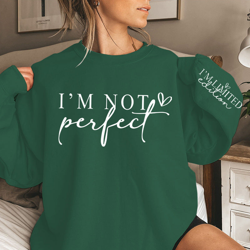Damen Oversized Sweatshirt Statement-Print Eveloria