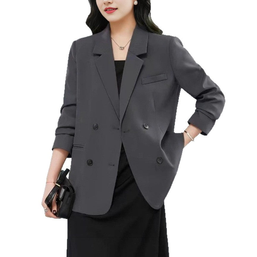 Damen Oversized Blazer Doppelter Knopfleiste Stylisch Eveloria