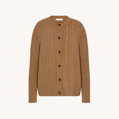 Damen Grobstrickjacke Knopfleiste Eveloria