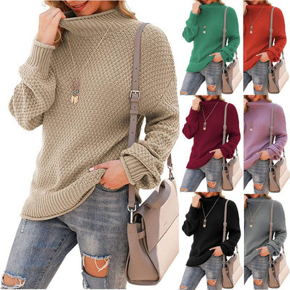 Damen Strickpullover Hohler Kragen Strukturiert Eveloria - Eveloria