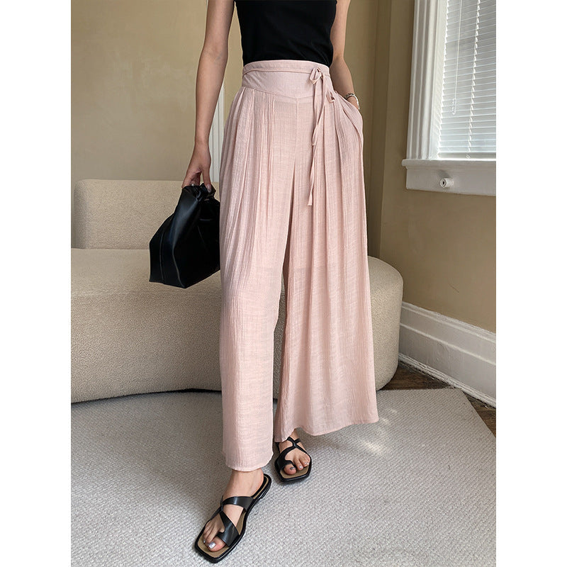 Damen Palazzo-Hose Weit Taillenknoten Eveloria - Eveloria