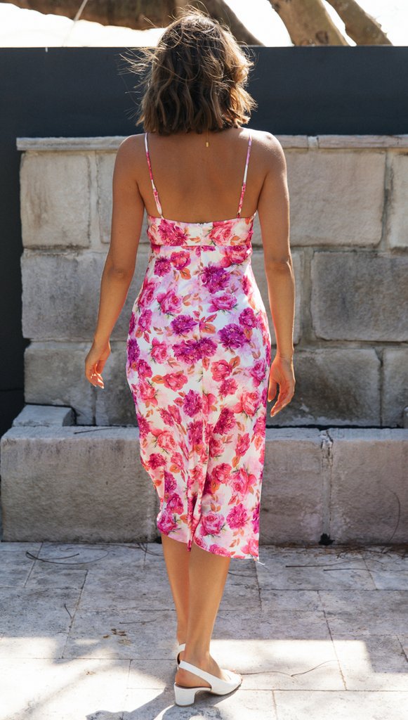 Damen Maxikleid Floraler Druck Mit Trägern Eveloria
