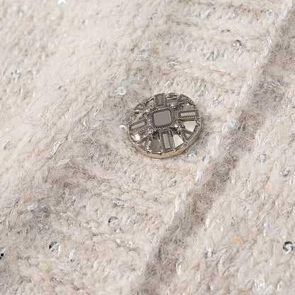 Damen Strickjacke V-Ausschnitt Knopfverschluss Kuschelig Eveloria