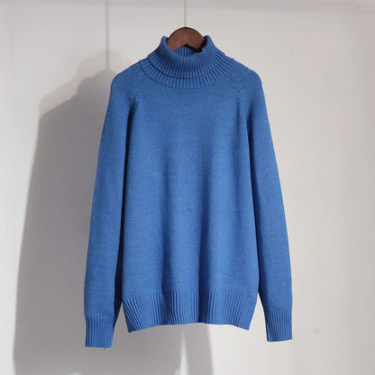 Damen Strickpullover Hochkragen Lässig