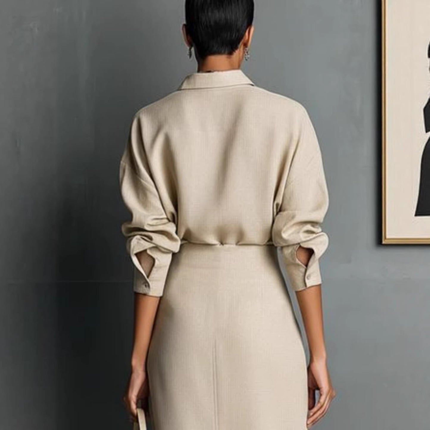 Damen Maxikleid Asymmetrisch Falten Elegant